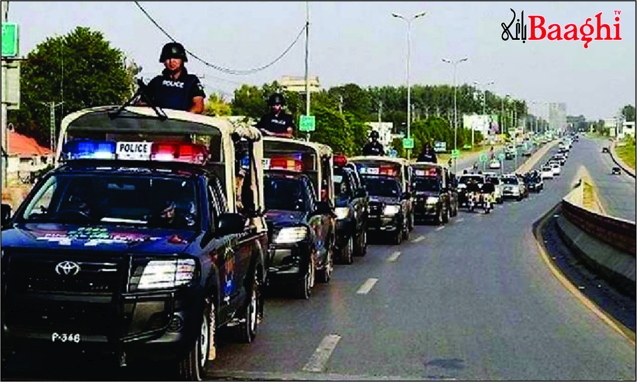 حافظ آباد: حضرت علیؓ کی شہادت اور عید الفطر کے موقع پر پولیس کا فلیگ مارچ