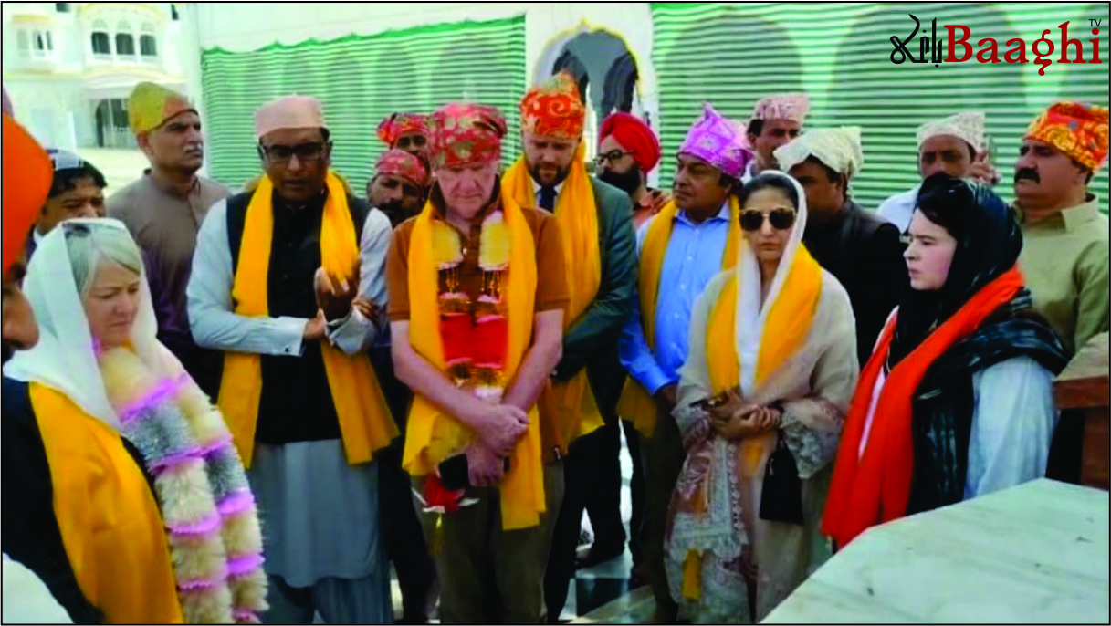 ننکانہ : آئرلینڈ کی سفیر اور وزیر مملکت کا گوردوارہ جنم استھان کا دورہ