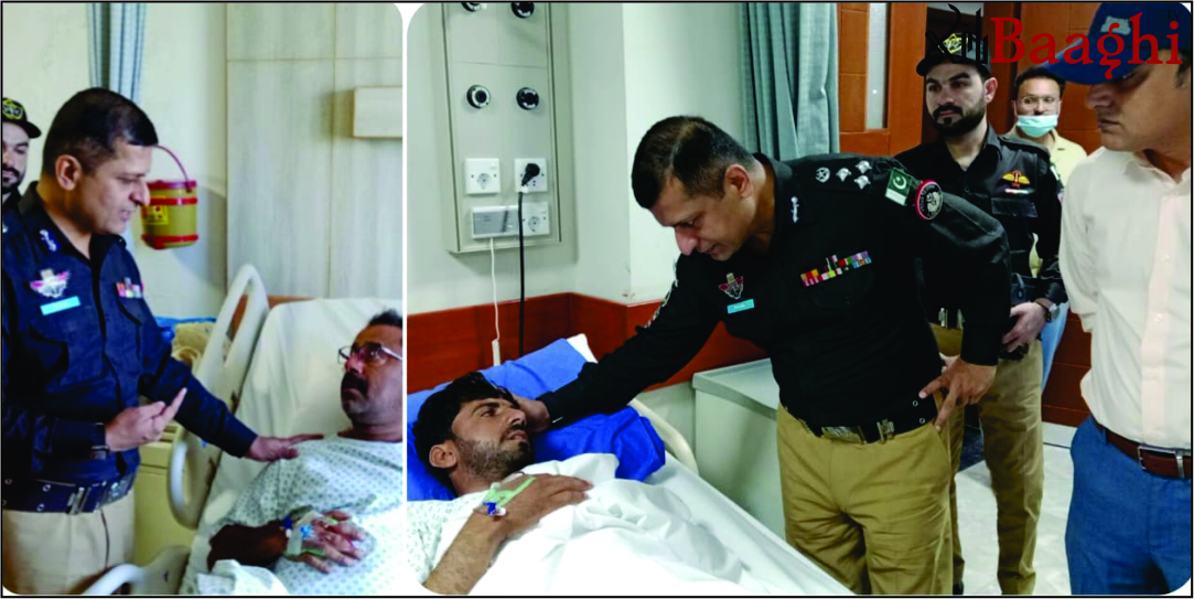 سکھر :ڈی آئی جی کی زخمی پولیس اہلکاروں سے ملاقات، ہر ممکن تعاون کی یقین دہانی