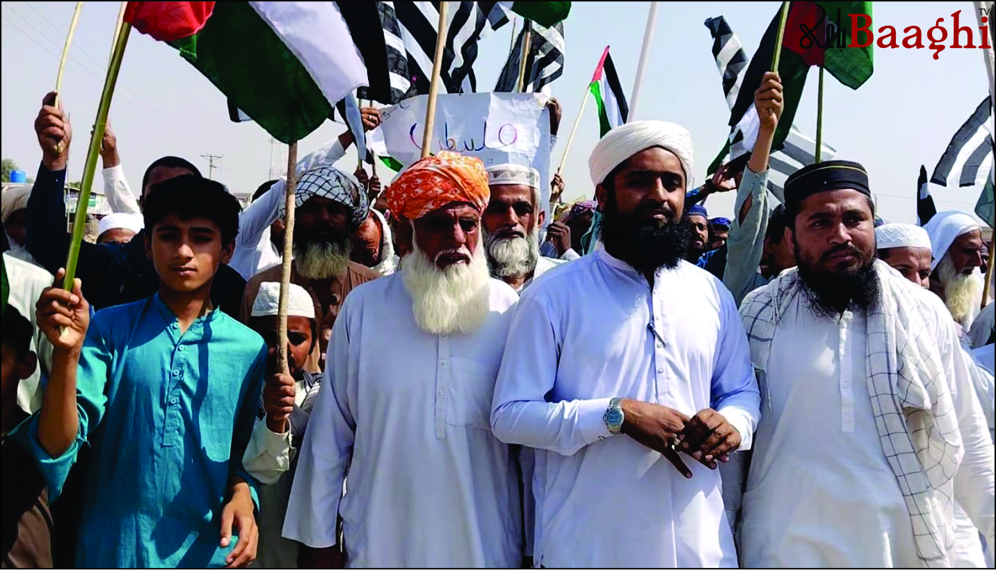 خیرپور ڈاہا میں فلسطینی عوام سے یکجہتی کے لیے جمعیت علماء اسلام کی احتجاجی ریلی