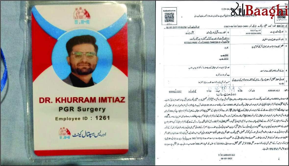 سیالکوٹ: نجی ہسپتال کے کمرے سے نوجوان ڈاکٹر کی لاش برآمد، قتل کا مقدمہ درج