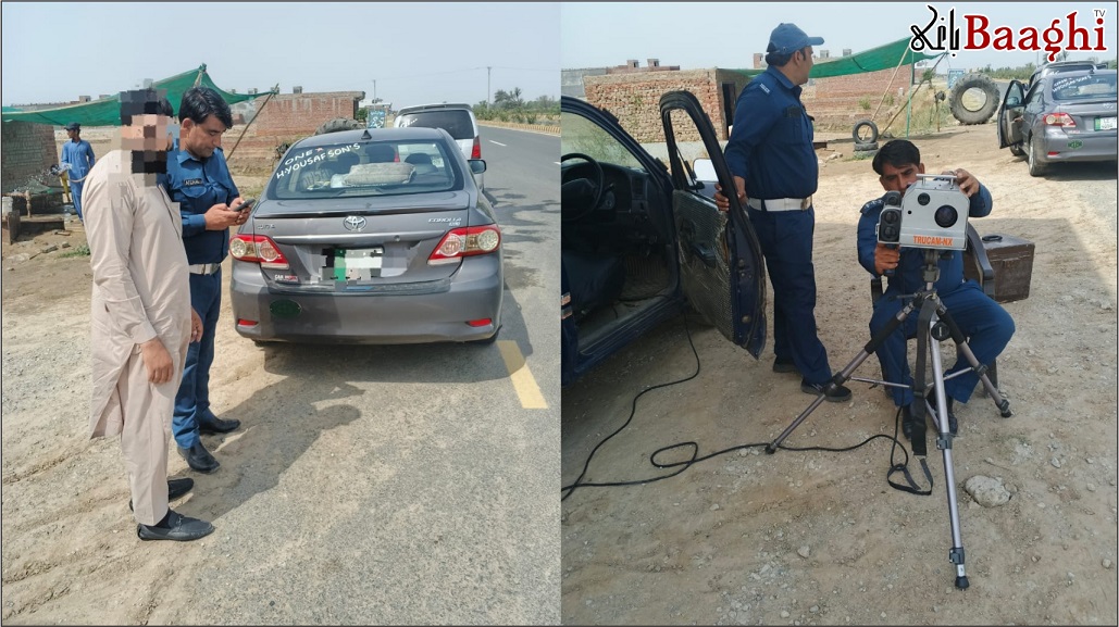 حافظ آباد: اوور اسپیڈنگ کے خلاف ٹریفک پولیس کی جدید ٹیکنالوجی سے کارروائیاں جاری