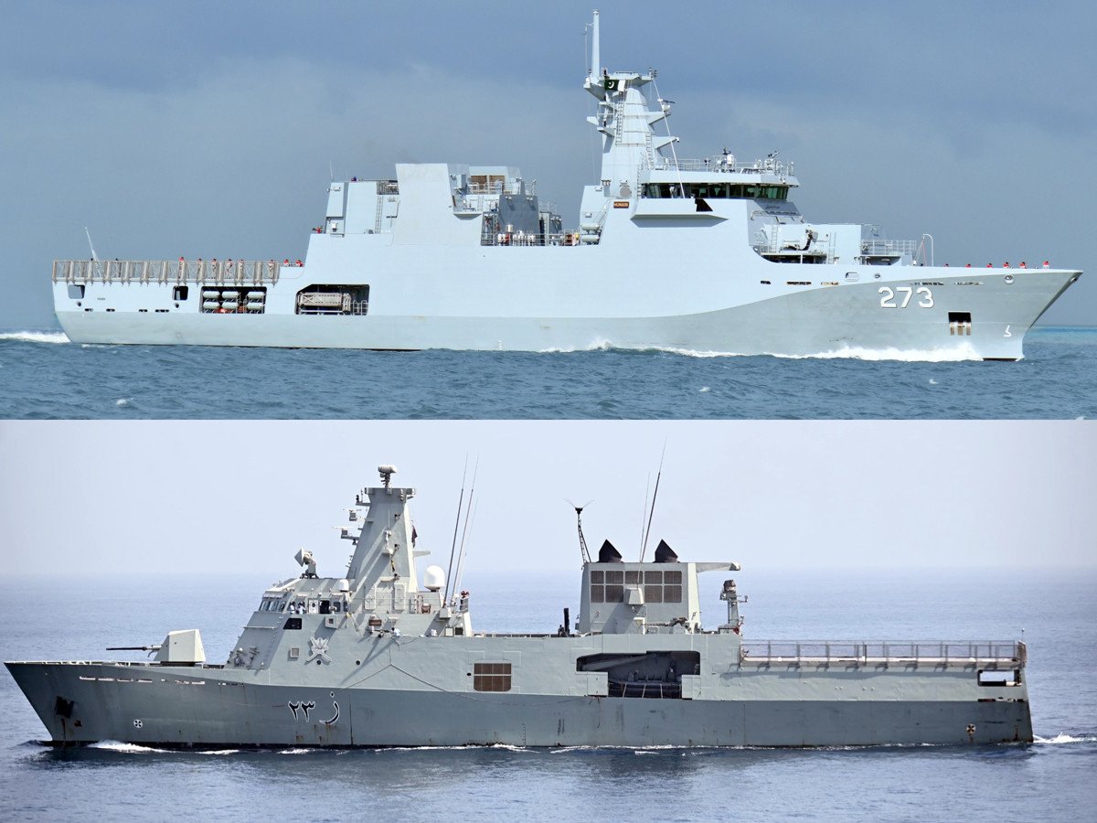 پاک بحریہ کے جہاز حنین کا دورہ عمان، دوطرفہ مشق میں شرکت