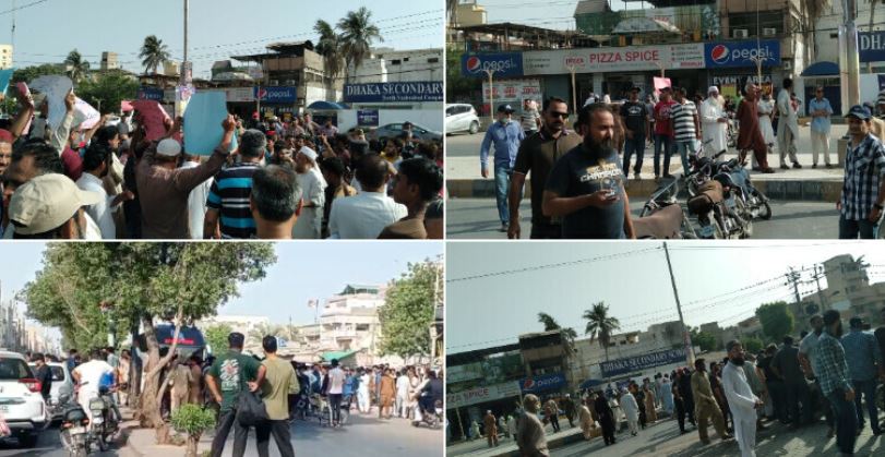 کراچی میں پانی اور بجلی کی بندش پر شہریوں کا شدید احتجاج، اہم سڑکیں بند