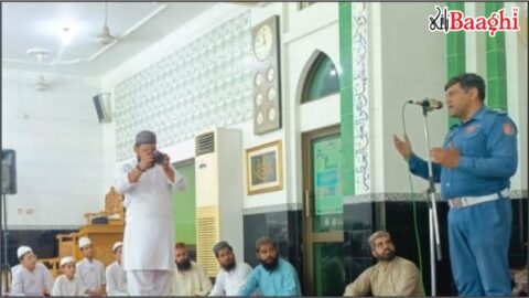 سیالکوٹ: مدرسہ انوارالعلوم اگوکی میں روڈ سیفٹی اور ٹریفک آگاہی سیشن