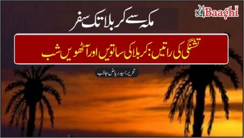 تشنگی کی راتیں: کربلا کی ساتویں اور آٹھویں شب