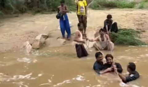 ننگرپارکر: مایا ڈیم میں پھنسے 11 سیاحوں کو پولیس نے بہادری سے بچا لیا، ویڈیو وائرل