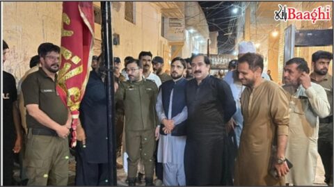 ڈیرہ غازیخان: ایم پی اے محمد حنیف پتافی اور ڈپٹی کمشنر محمد عثمان خالد نے بلاک 45 کی امام بارگاہ کا دورہ کیا