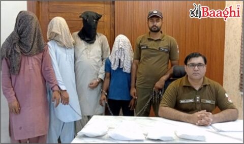 واربرٹن: پولیس کی کارروائی، 4 منشیات فروش گرفتار، 6 کلو سے زائد منشیات برآمد