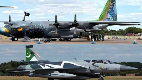 پاک فضائیہ کے طیارے  برطانیہ میں رائل انٹرنیشنل ایئر ٹیٹو شو میں چھا گئے، عالمی اعزاز جیت لیے