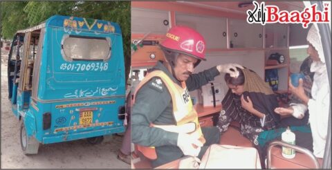 اوچ شریف: سی این جی رکشہ الٹ گیا، سلینڈر محفوظ، سانحہ ٹل گیا،3زخمی