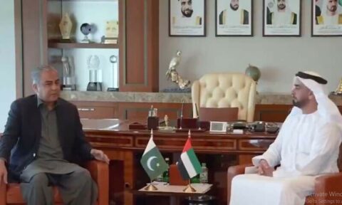محسن نقوی کی  یو اے ای کے  وزیر داخلہ سے ملاقات
