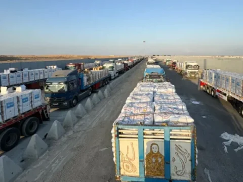 22ہزارامدادی ٹرک  غزہ میں داخل ہونے کیلئےاسرائیلی اجازت کےمنتظر