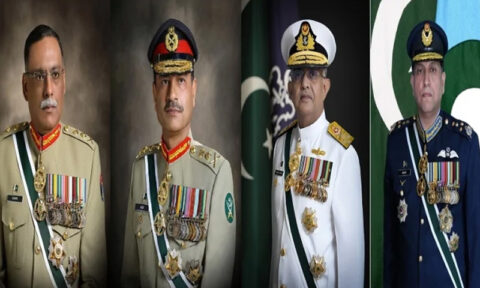 مسلح افواج کے سربراہان اور چیئرمین جوائنٹ چیفس آف سٹاف کمیٹی کی یوم آزادی پر قوم کو مبارکباد