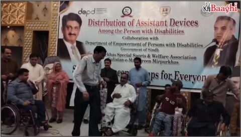 میرپورخاص: معذور افراد میں وہیل چیئرز اور اسسٹنس ڈیوائسز تقسیم