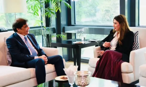 حنیف عباسی سے امریکی ناظم الامور کی ملاقات، سرمایہ کاری پر گفتگو