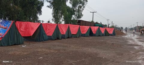 چنیوٹ، سیلاب متاثرین کے لئے خیمہ بستی قائم