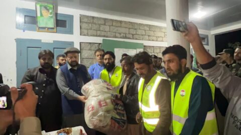 وزیراعلیٰ گلگت بلتستان کا مرکزی مسلم لیگ کے ریلیف کیمپ کا دورہ