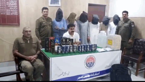 قصور میں سرچ آپریشن،12 گرفتار،غیر قانونی سامان برآمد