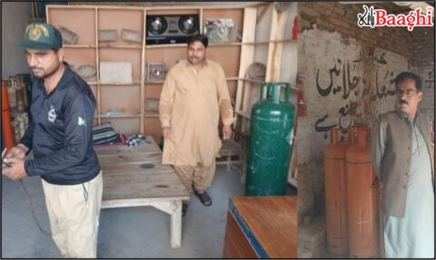 ڈیرہ غازی خان: غیر قانونی ایل پی جی ری فلنگ پر تین دکانیں سیل، سامان ضبط