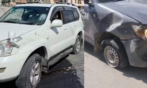 گلگت: نامعلوم حملہ آوروں کے متاز عالم دین اور ہائی کورٹ جج کی گاڑیوں پر حملے، 5 زخمی