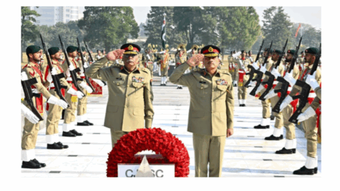 چیئرمین جوائنٹ چیفس آف اسٹاف کمیٹی جنرل  ساحر شمشاد  مرزا  کا جی ایچ کیو کا الوداعی دور