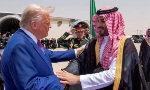 محمد بن سلمان  کی ٹرمپ سے ملاقات،  سرمایہ کاری ایک کھرب ڈالر کرنے  کا اعلان