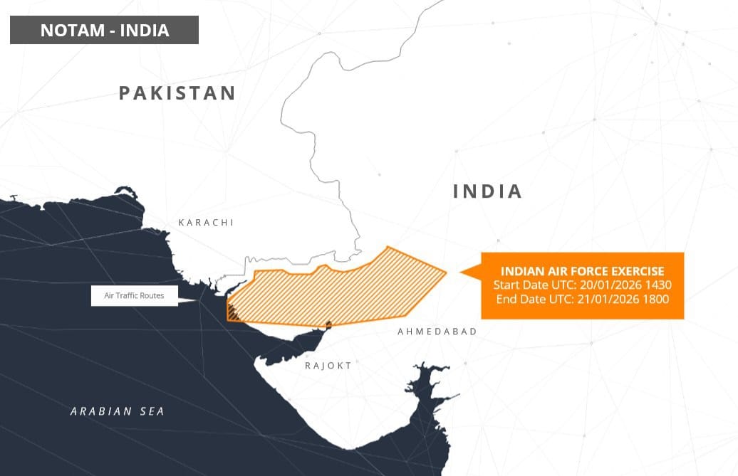 بھارتی ایئر فوس کا پاکستانی سرحد کے قریب فضائی مشقوں کا اعلان