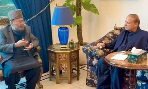 نوازشریف سے سینیٹر حافظ عبدالکریم کی ملاقات