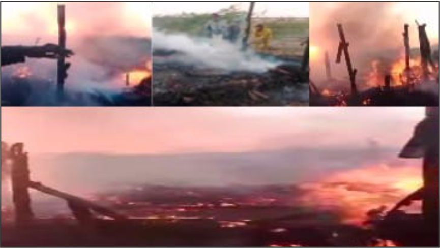 ٹھٹھہ: ہالیجی جھیل کے قریب آگ لگنے سے مزدور کے دو کچے مکانات جل کر خاکستر