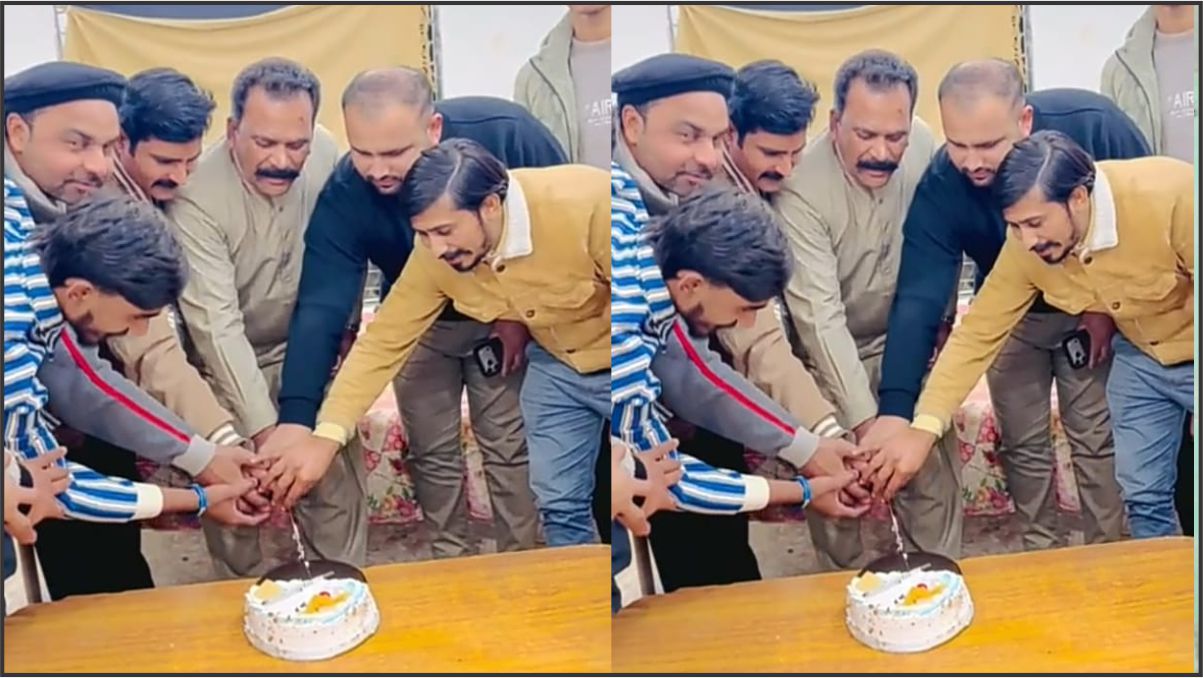 پسرور:ستو والی میں نئے سال کی تقریب، کیک کاٹا گیا