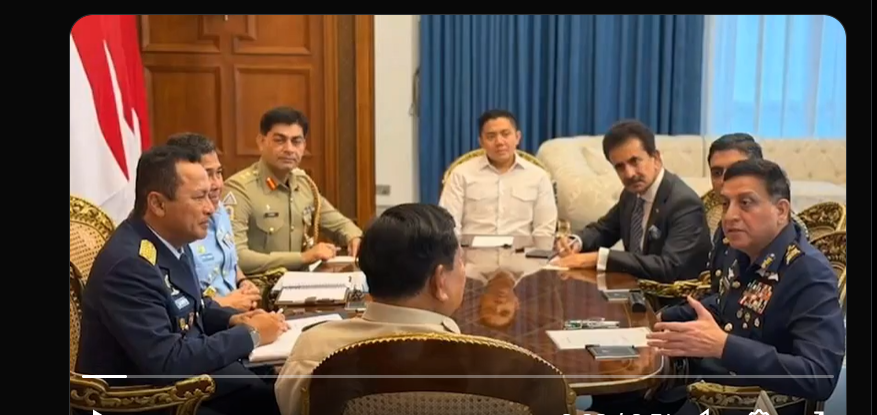 ایئر چیف مارشل انڈونیشیا پہنچ گئے، انڈونیشیا کے صدر،عسکری قیادت سے ملاقات