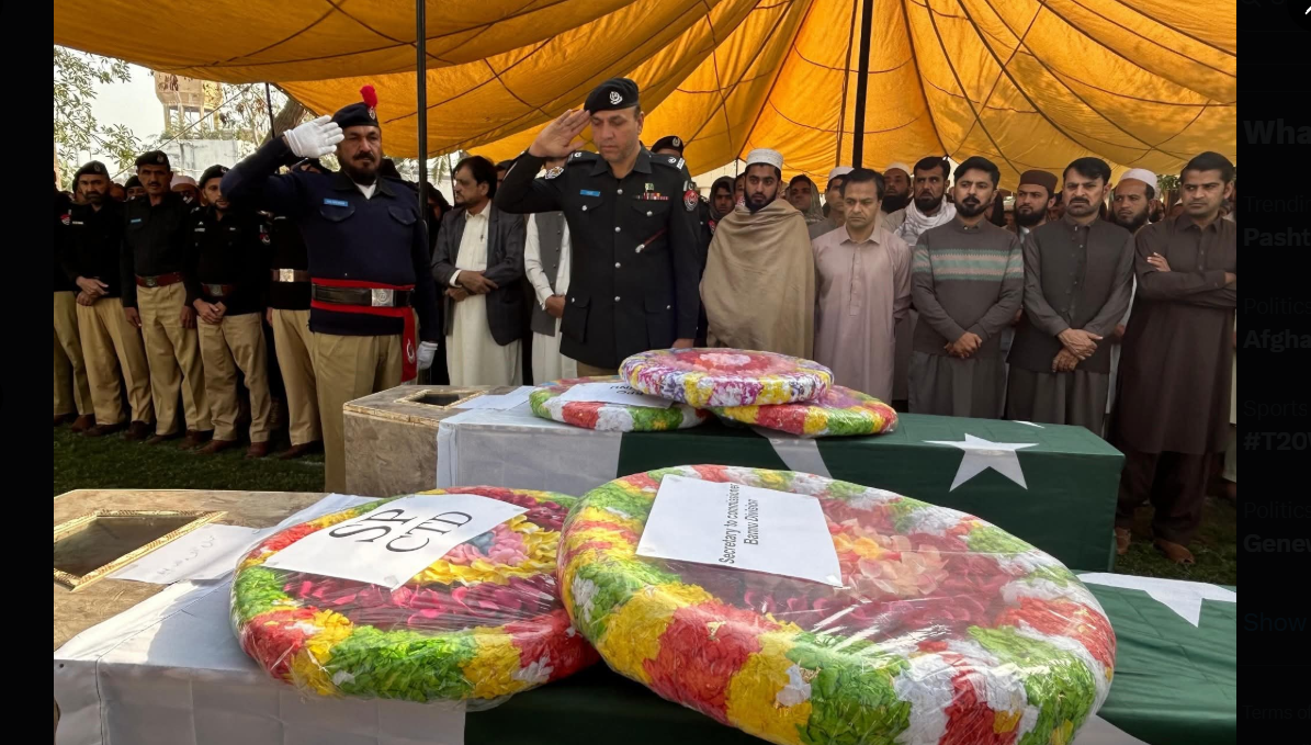 دہشتگردوں کی فائرنگ سے شہید دو بھائیوں کی نمازجنازہ ادا