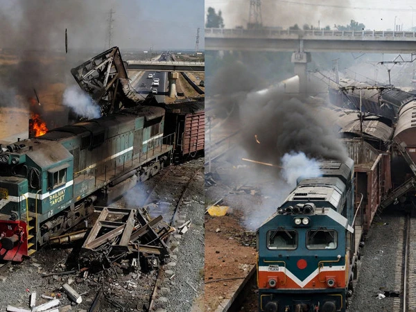 نوشکی: احمد وال اسٹیشن پر مال بردار ٹرین پر راکٹ حملہ، انجن تباہ