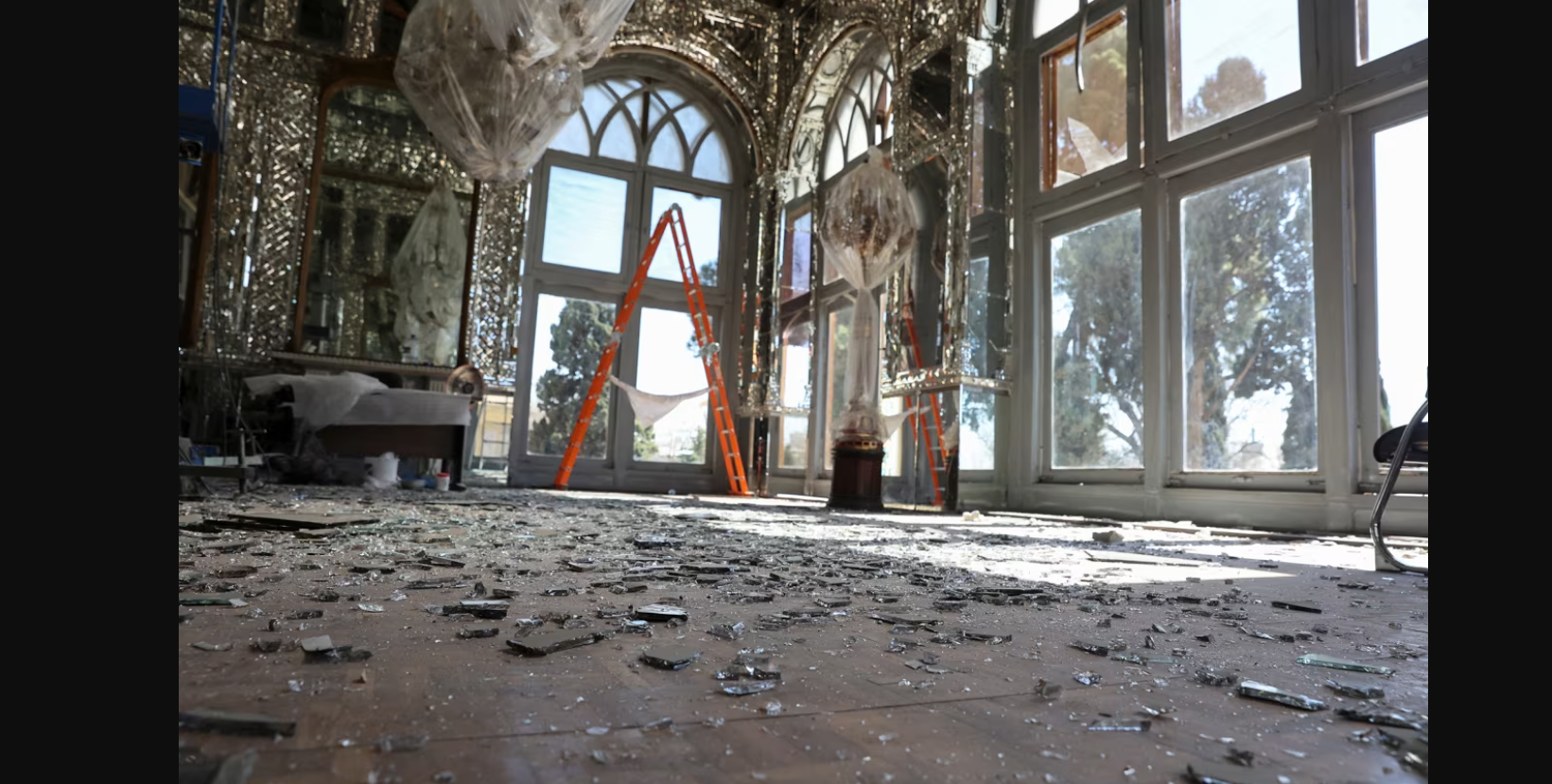 damage to Golestan Palace in Tehran after strike