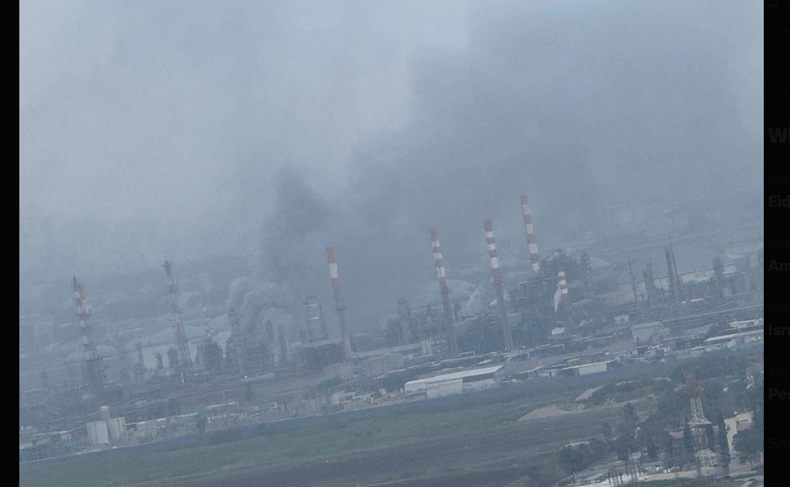 Iranian missile attack targets Haifa oil refinery complex